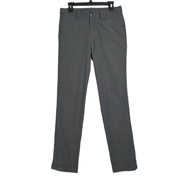Lululemon Commission Pants SIZE 32 x 34 Dark Gray ABC Stretch Chino Zip Pocket